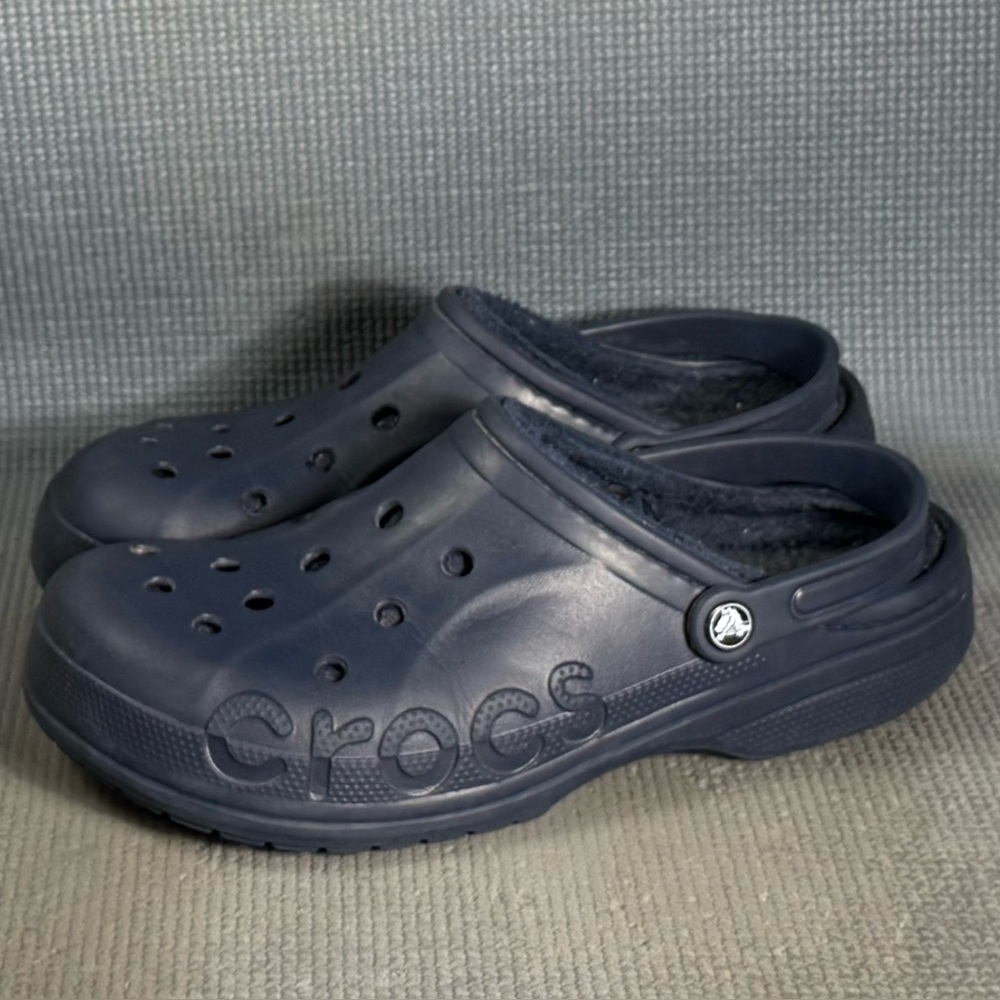 Crocs Baya Lined Clogs Navy‎ Blue Men’s Size 11